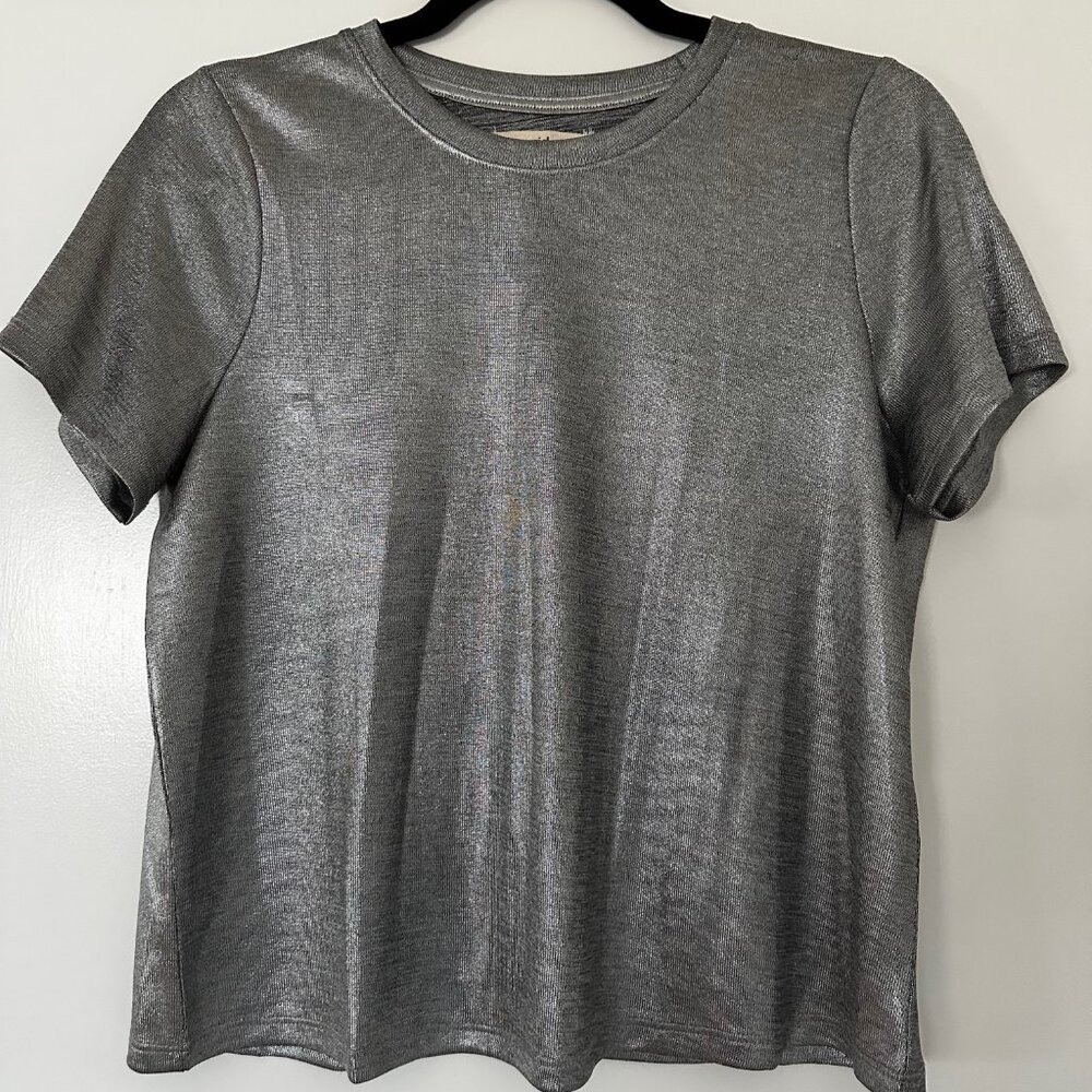 Porridge Metallic Silver Short Sleeve Tee (small) - Picture 2 of 6